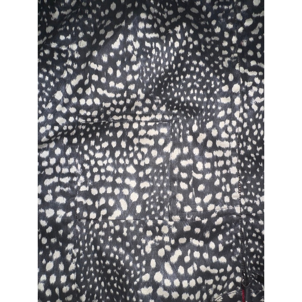 Chicos Animal print zip front red satin owl lining size 3 - Picture 7 of 8